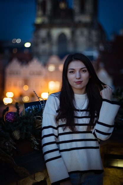 Portrait of a beautiful brunette girl