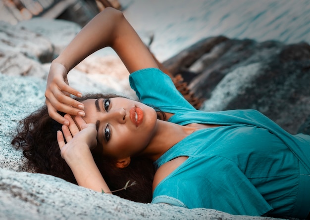 Portrait of a beautiful brunette woman