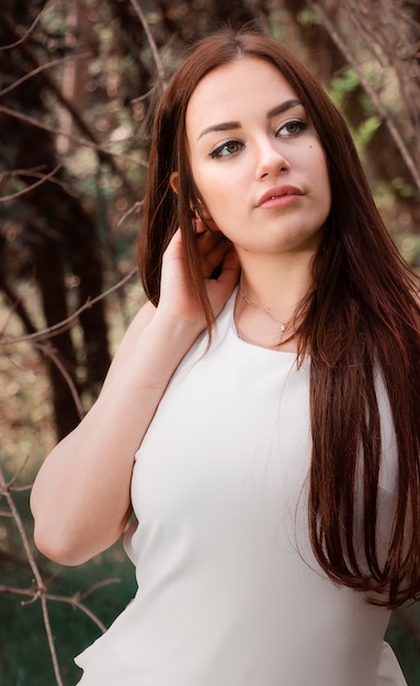 Portrait of a beautiful brunette