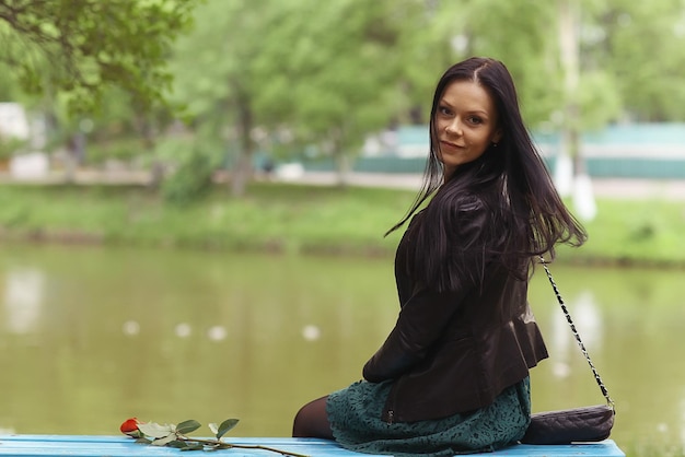 portrait of a beautiful brunette