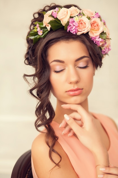 Portrait of a beautiful brunette