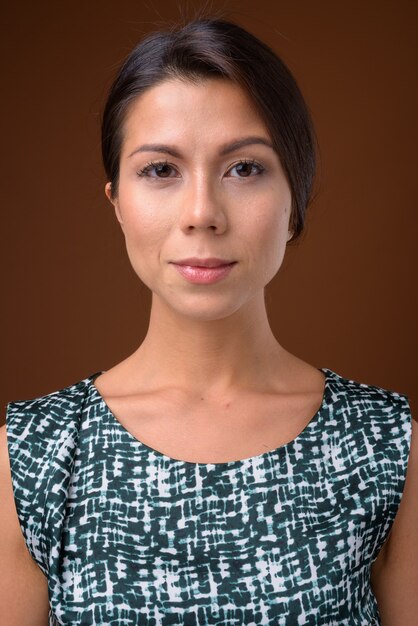 Portrait of beautiful businesswoman with hair tied