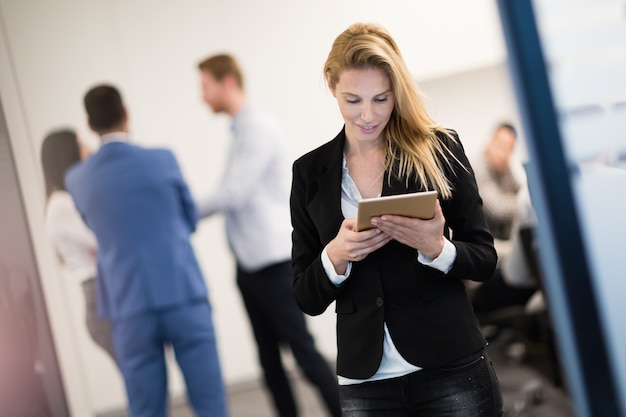 portrait of beautiful businesswoman at workplace office