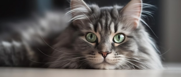 Portrait of a beautiful cat close up