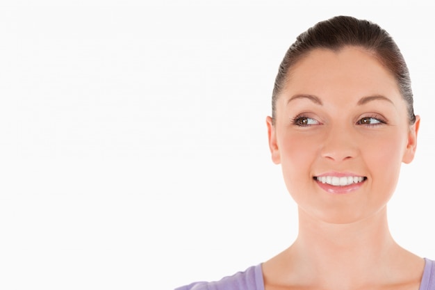 Portrait of a beautiful female posing while standing