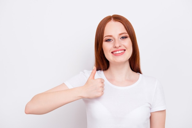 Portrait of beautiful ginger woman