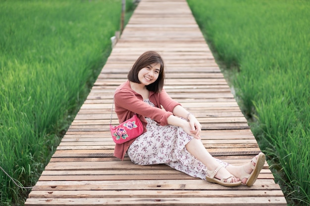 Portrait of beautiful girl at the farm