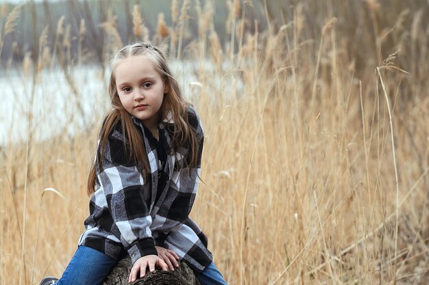 portrait of a beautiful girl in nature