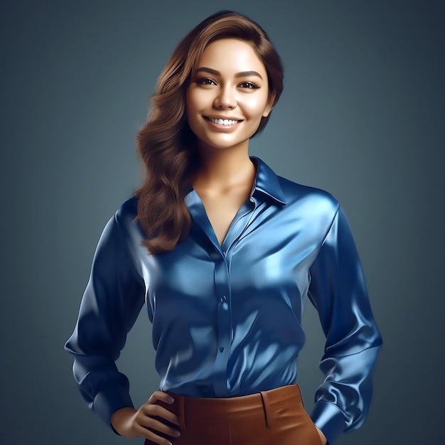 Portrait of a beautiful girl in office wear