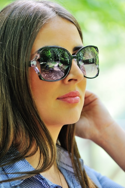 Portrait of a beautiful girl outdoors