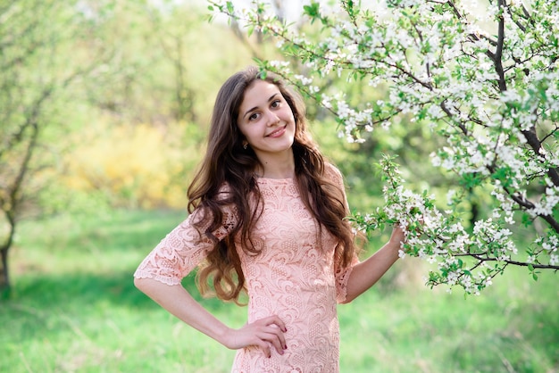 Portrait of a beautiful girl outdoors.