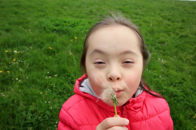 portrait of beautiful girl in the park