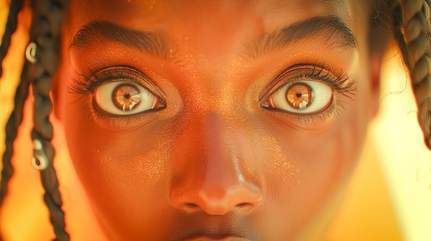 Portrait of a beautiful girl with dreadlocks closeup