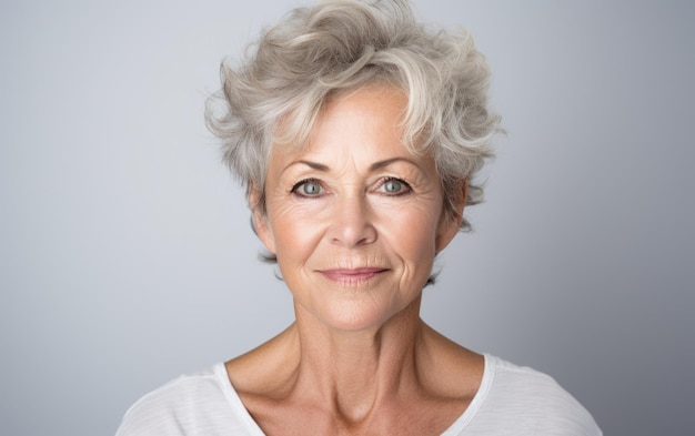 Photo portrait of a beautiful grandmother