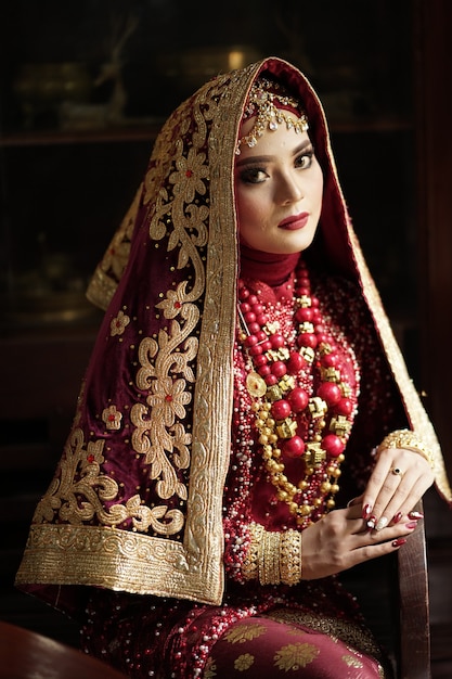 Portrait of a beautiful indian bride