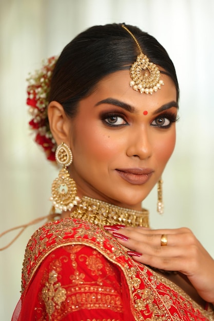 Portrait of a beautiful Indian Bride