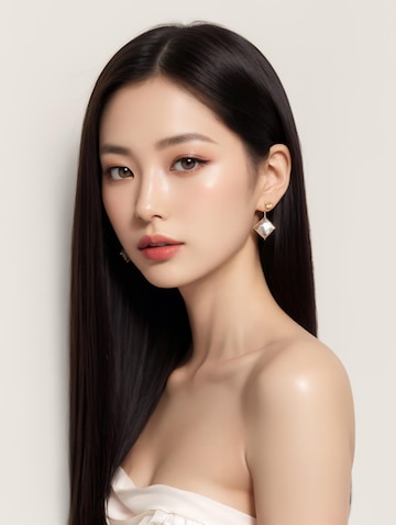 Premium AI Image | Portrait of beautiful Japanese women with glossy ...