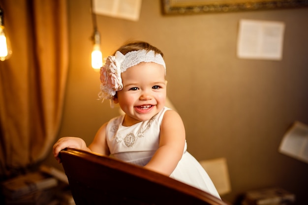 Portrait of a beautiful little baby. Close-up