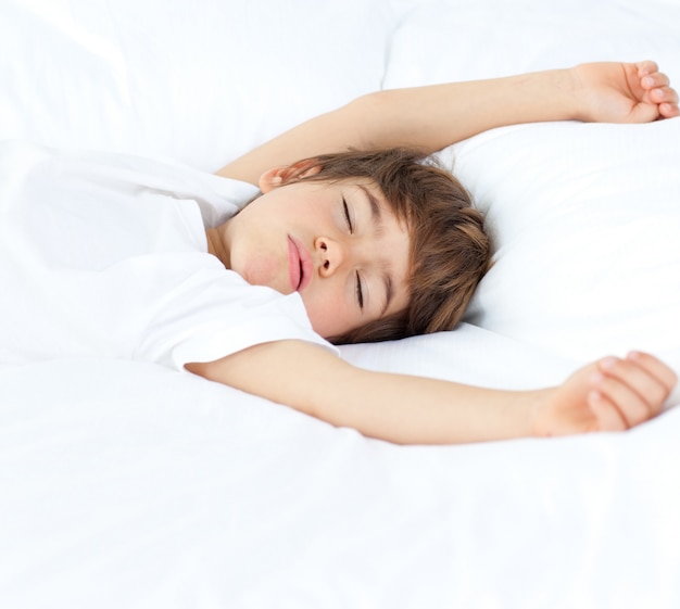 Portrait of a beautiful little boy sleeping