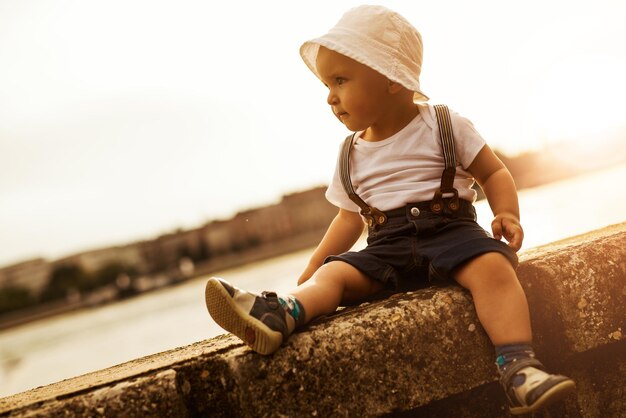 Portrait of a beautiful little boy