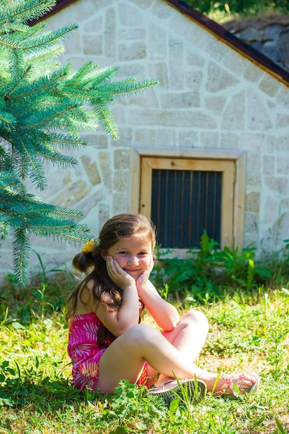 portrait of a beautiful little girl portrait of a pretty girl pretty little girl in the park