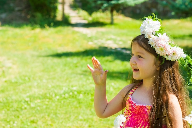 portrait of a beautiful little girl portrait of a pretty girl pretty little girl in the park