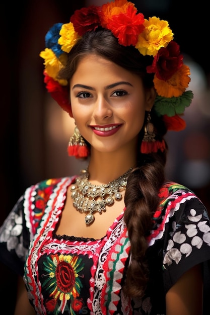 Portrait of beautiful mexican woman