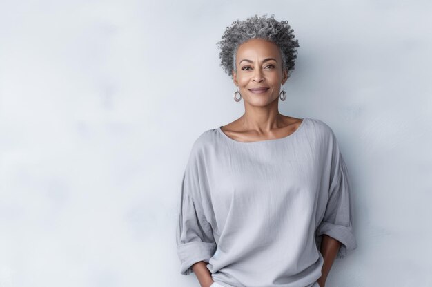 Photo portrait of a beautiful middle aged african american woman