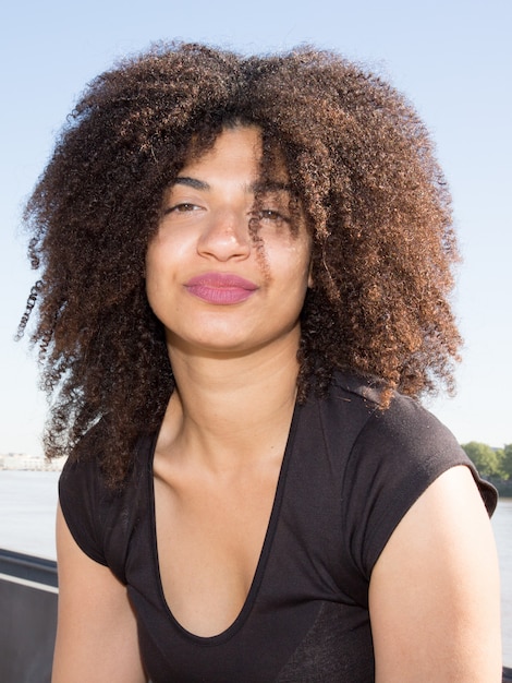 Portrait of a beautiful mixed woman