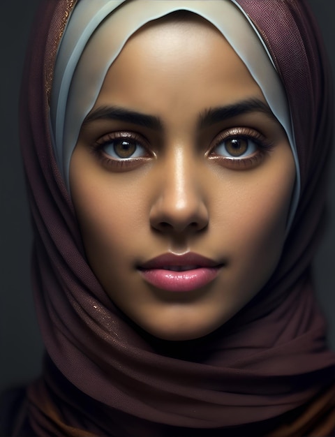 Portrait of a beautiful muslim woman