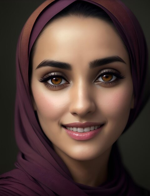 Portrait of a beautiful muslim woman