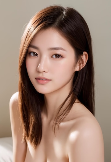 beautiful japanese girls nude Portrait of a beautiful nude Japanese woman with straight dark  shoulderlength hair minimal makeup | Premium AI-generated image