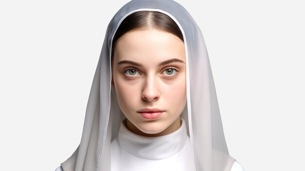 Photo portrait of a beautiful nun