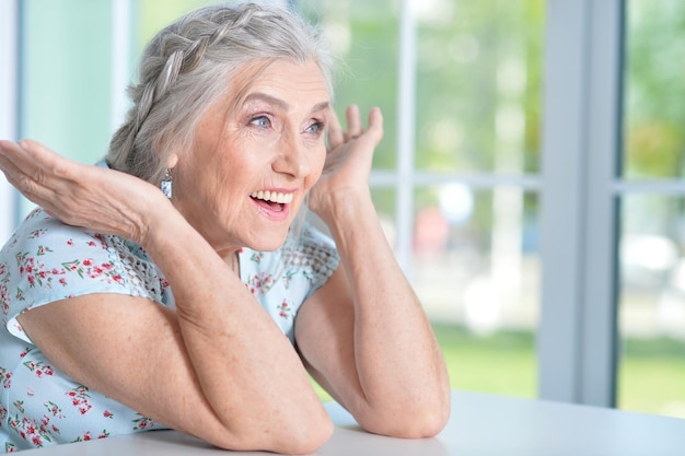 Portrait of beautiful old woman