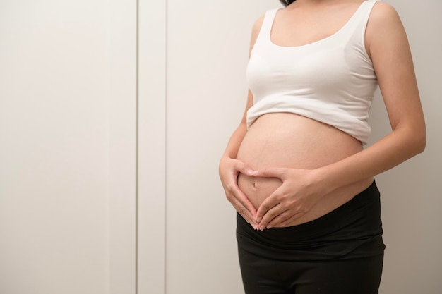 Photo portrait of beautiful pregnant woman fertility infertility treatment ivf future maternity concept