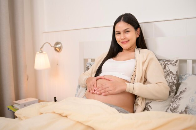 美しい妊婦の肖像画 妊娠不妊治療 IVF 将来の妊娠コンセプト