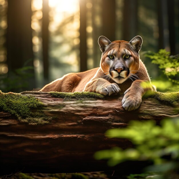 Portrait of beautiful puma