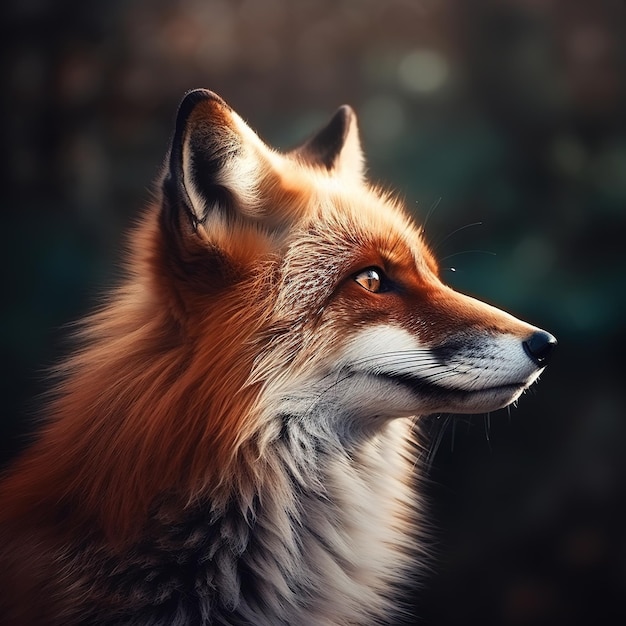 Портрет красивой рыжей лисы