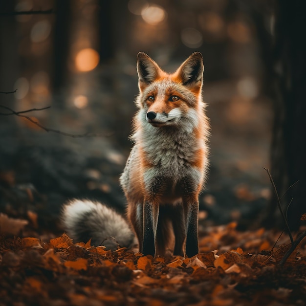 Portrait of beautiful red fox