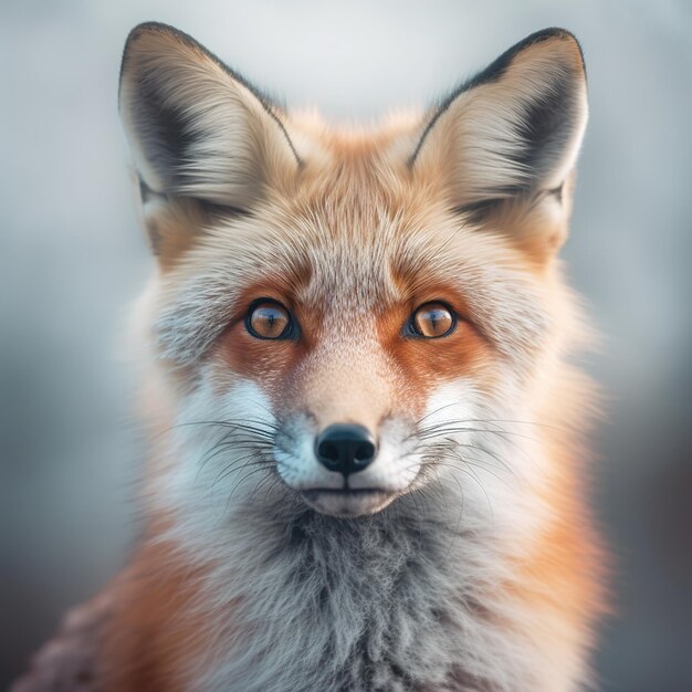 Photo portrait of beautiful red fox