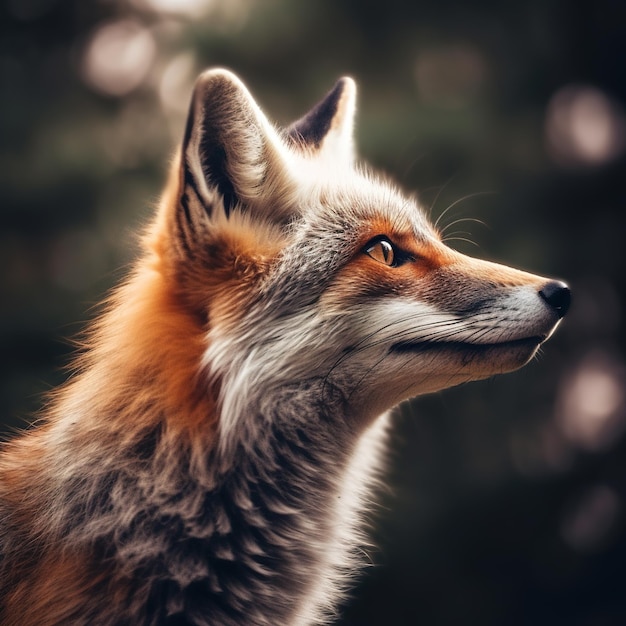 Portrait of beautiful red fox