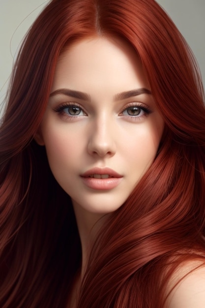 Portrait of a beautiful redhaired girl