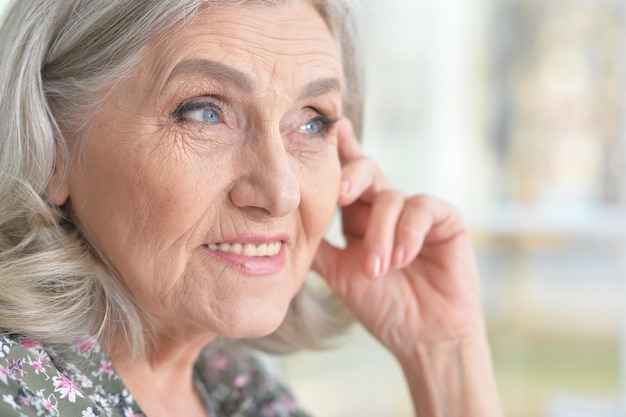 Portrait of a beautiful senior woman posing