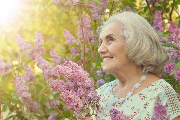 Portrait of beautiful senior woman