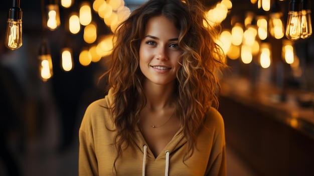 portrait of a beautiful sexy girl in a light dress standing on the street