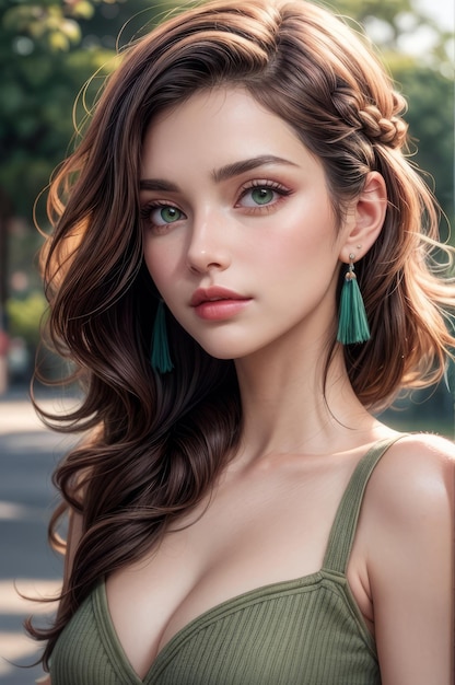 Portrait of a beautiful sexy girl