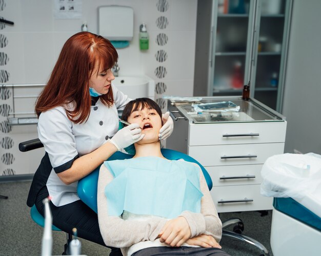 Portrait of a beautiful woman dentist