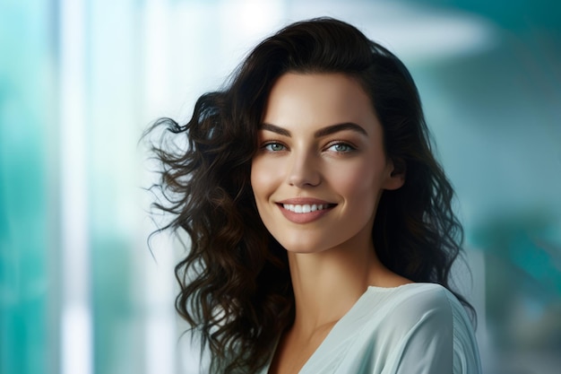 Portrait of a beautiful woman looking at the camera