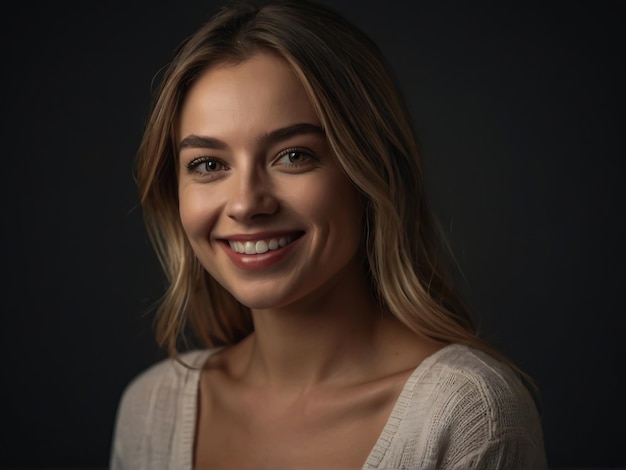 Portrait of a beautiful woman smiling