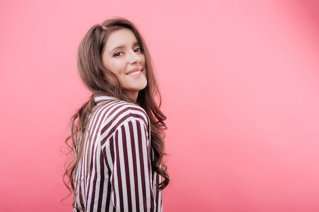 Portrait of a beautiful woman smiling